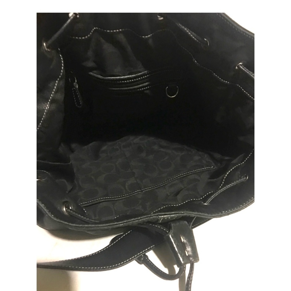 Coach vintage black leather crossbody handbag - Picture 4 of 11